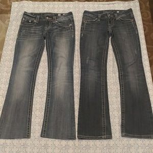 2 pairs of Miss Me Jeans Size 25